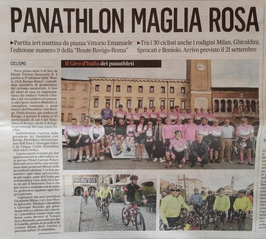 Press Release - LA ROUTE DU PANATHLON AGLI ONORI DELLA CRONACA