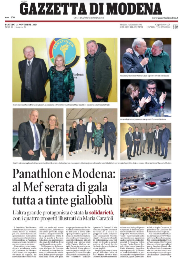 Press Release - PANATHLON MODENA