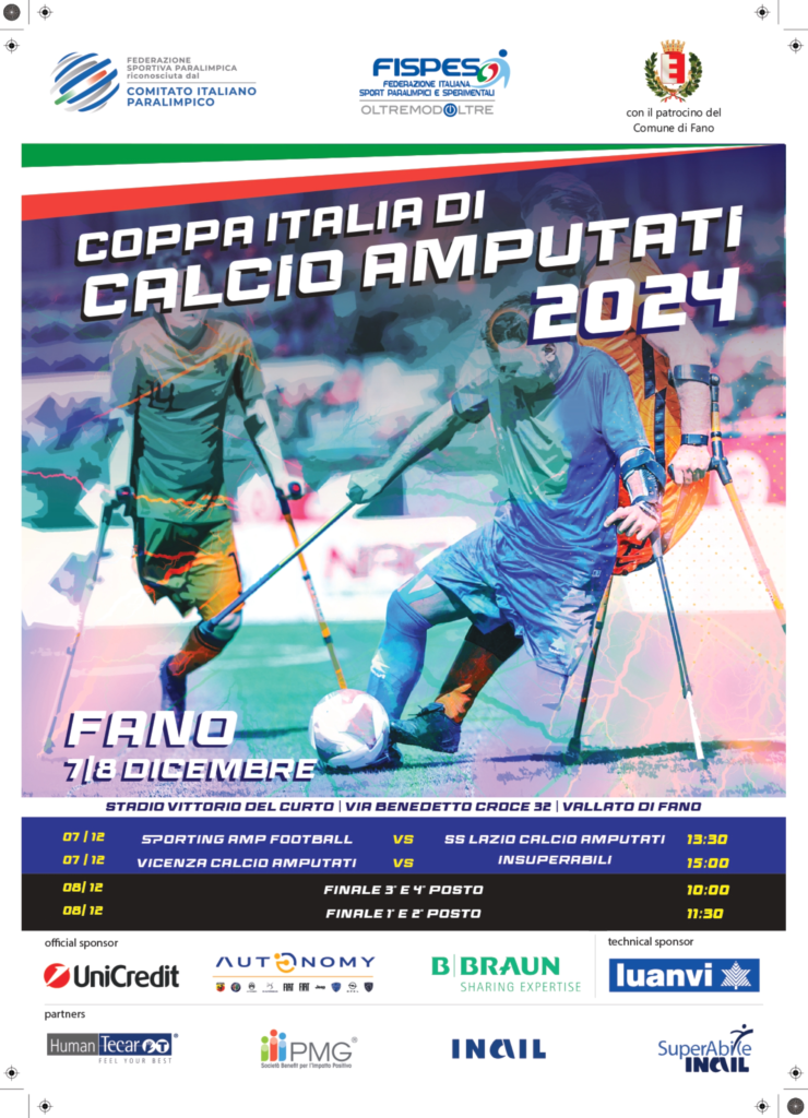 Coppa Italia di Calcio Amputati 2024: al via le sfide decisive a Fano